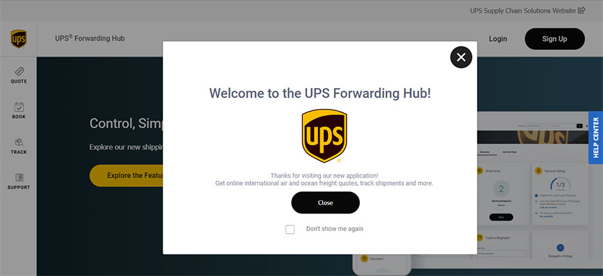 UPS Forwarding Hub